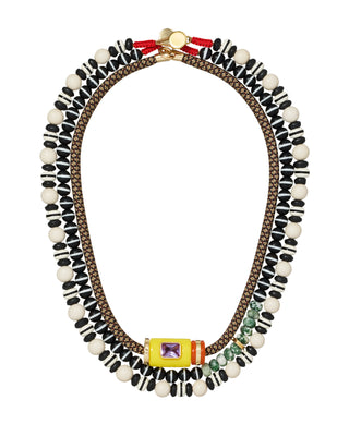 The Salt & Pepper Cylinder Necklace Set