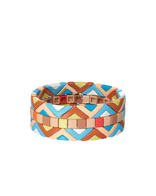 Roxanne Assoulin Puzzled Bracelet in Nifty Cools Set of Three Product Image