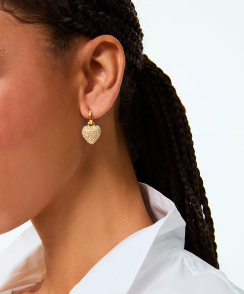 The Pavé Puffy Heart Earrings