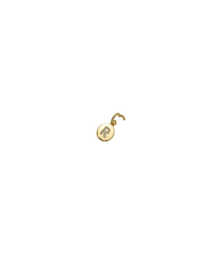 The Pavé Initial Disc Charm