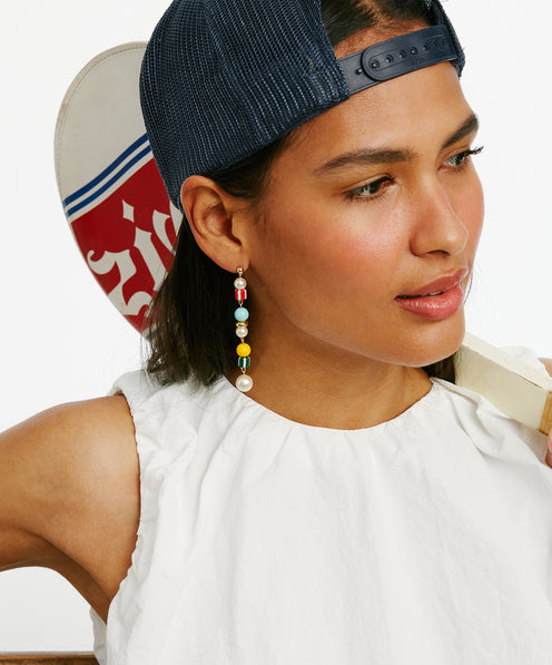 Roxanne Assoulin Pearl Pourri Earrings Product Image on Model