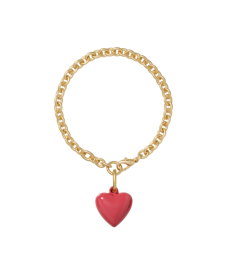 The Mini Puffy Heart Charm Bracelet