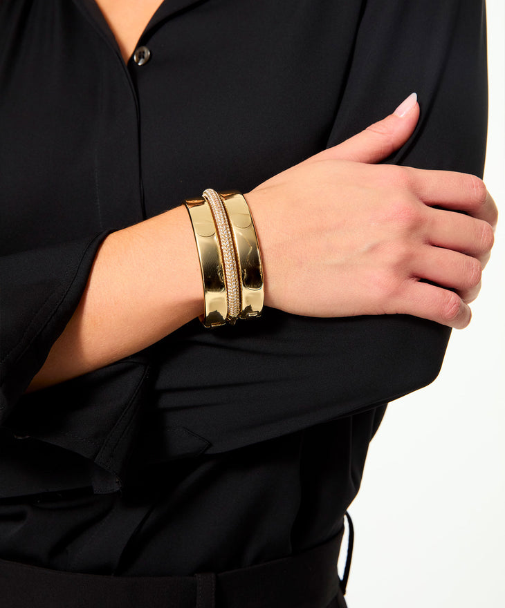 Cushion Pavé Hinged Bracelet Trio