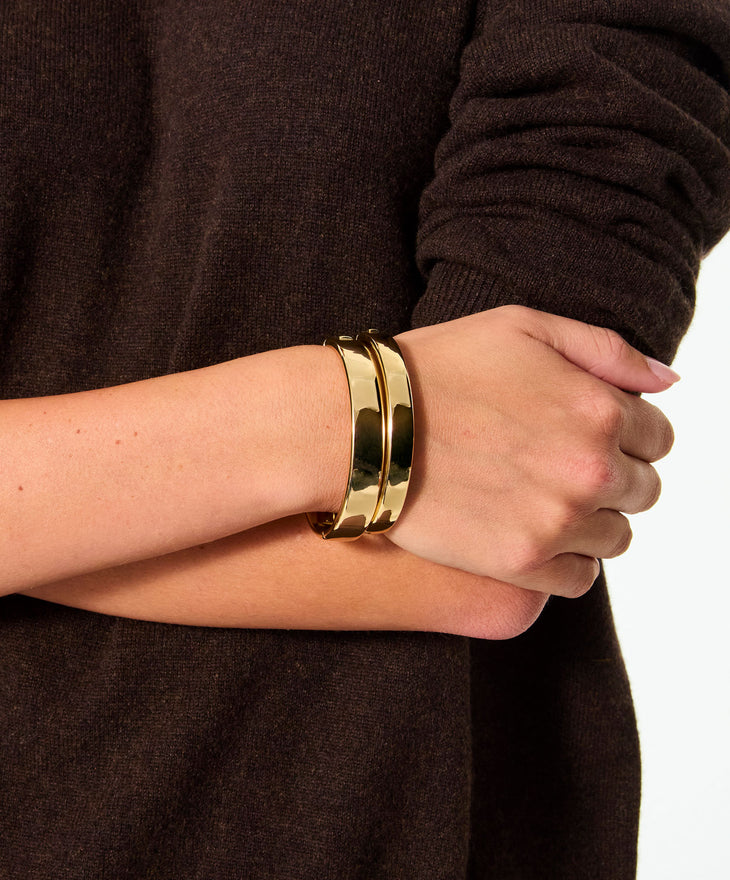 Cushion Hinged Bracelet Duo