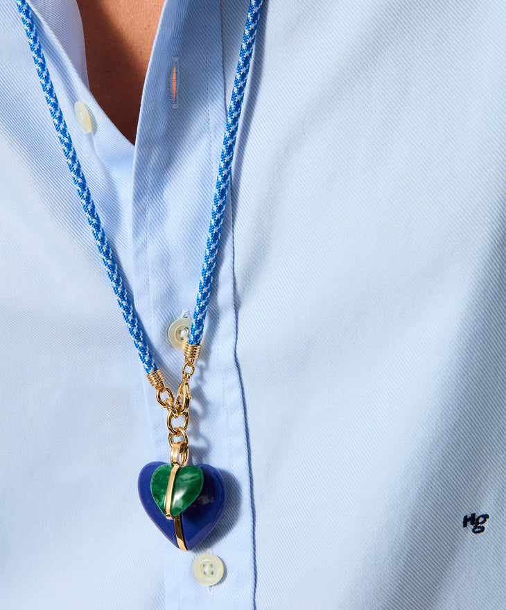 The Long Happy Cord Charm Necklace