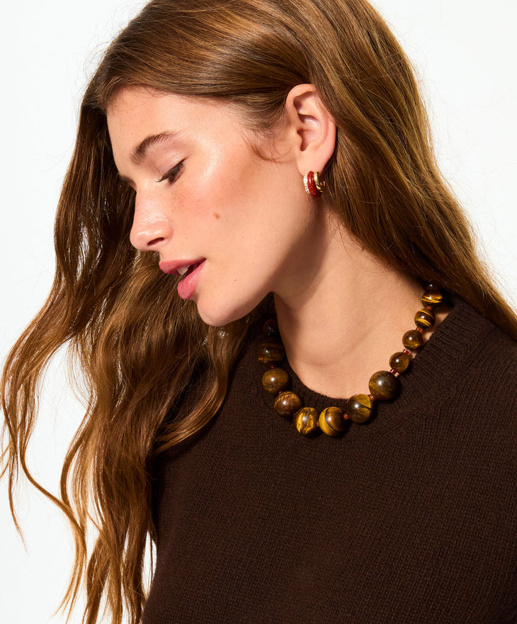 The Stone Huggie Earrings