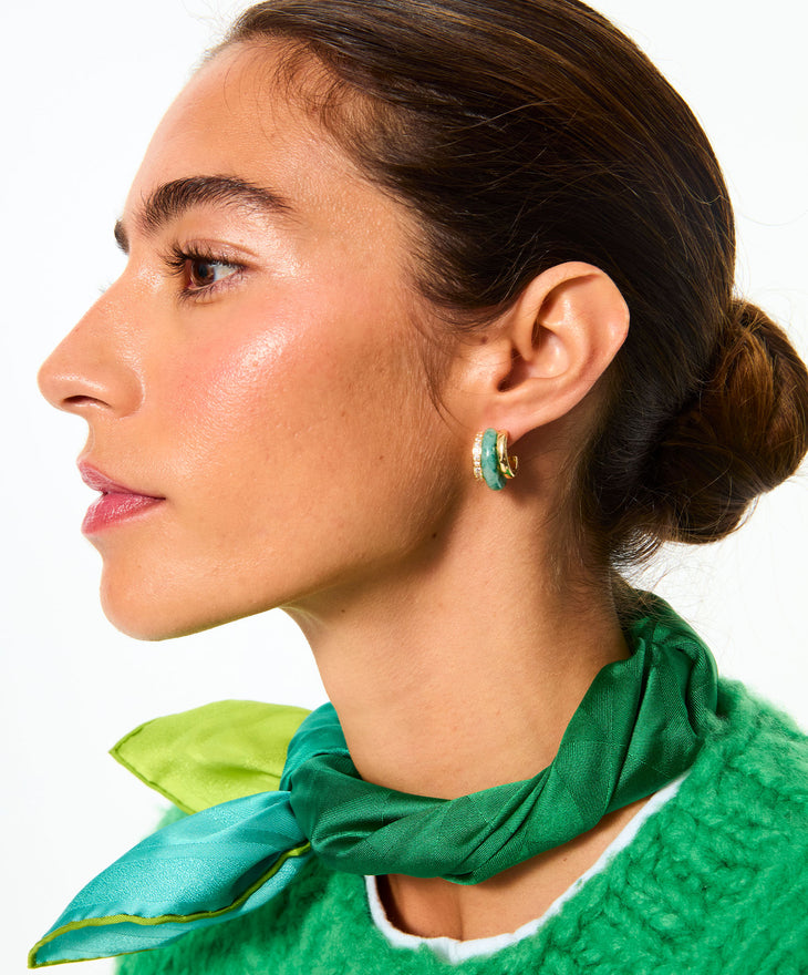 The Stone Huggie Earrings