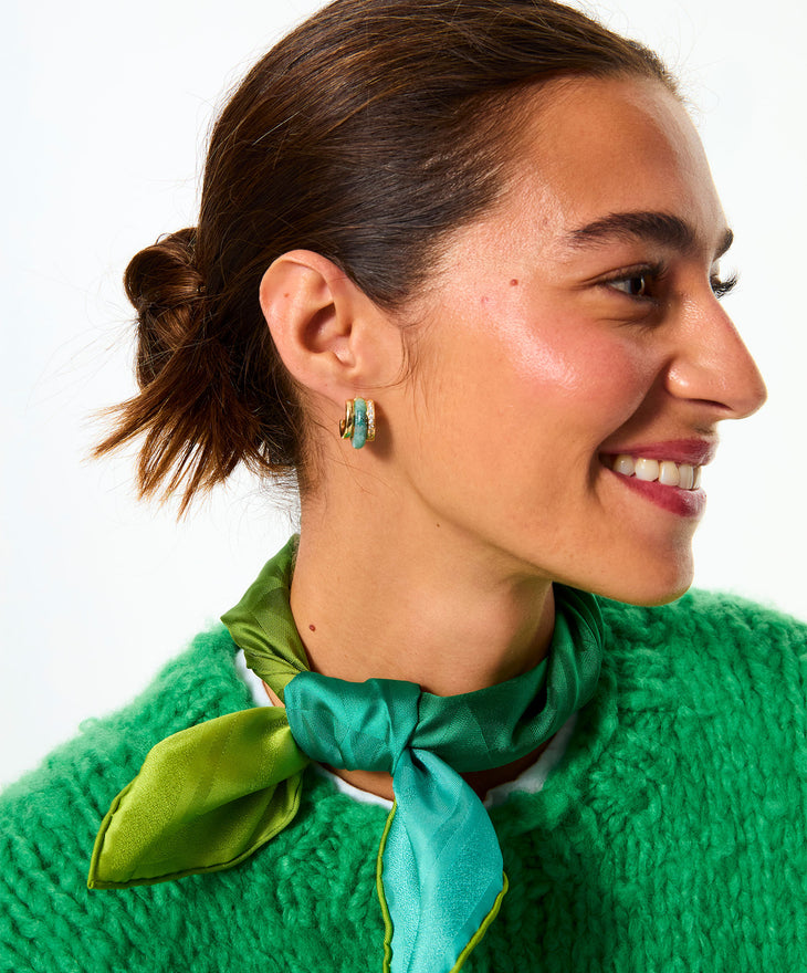 The Stone Huggie Earrings