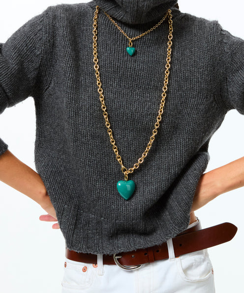 The Big Puffy Heart Charm Necklace