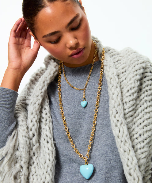 The Big Puffy Heart Charm Necklace