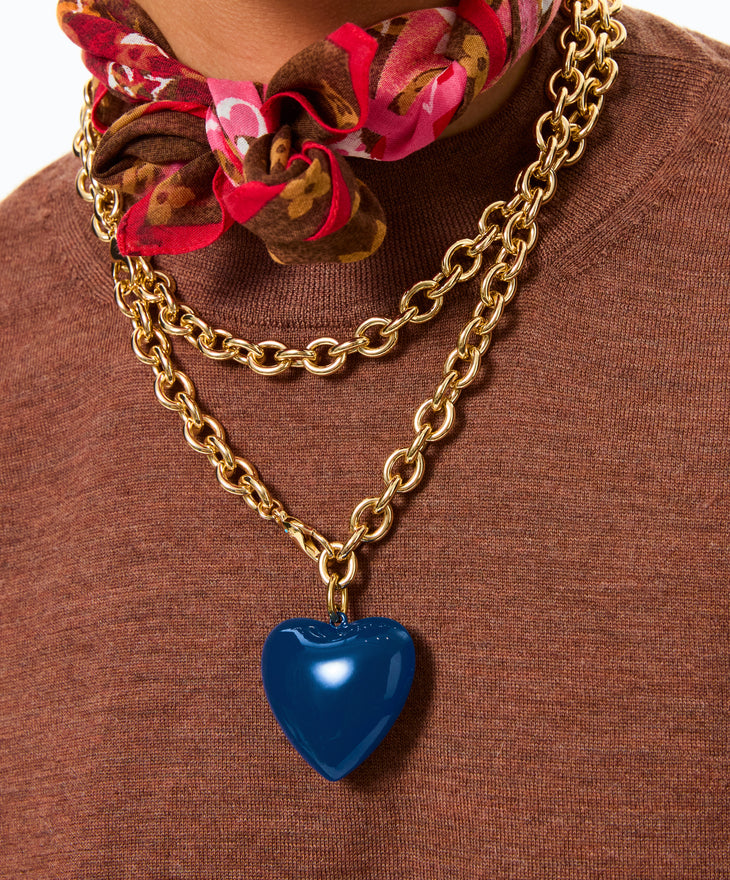 The Big Puffy Heart Charm Necklace