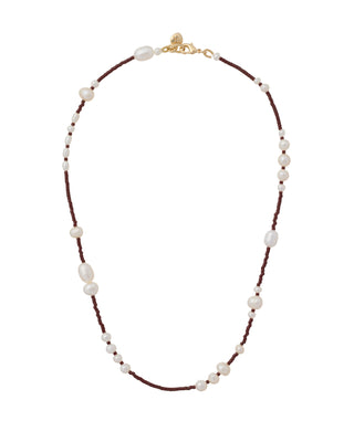 The Happy Pearl Necklace in Espresso