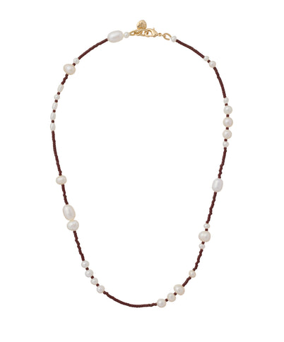 The Happy Pearl Necklace in Espresso