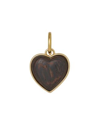 The Wood Heart Charms