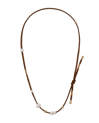 The Freshwater Pearl Leather Wrap Necklace