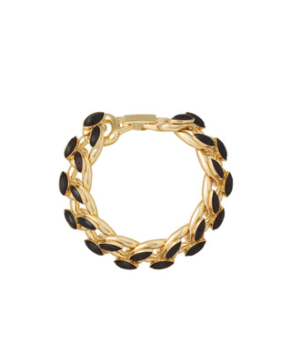 The Studded Wood Link Braclet