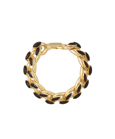 The Studded Wood Link Braclet
