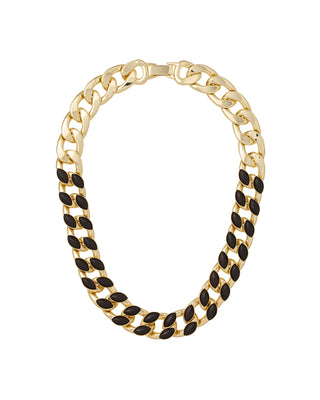 The Studded Wood Link Necklace