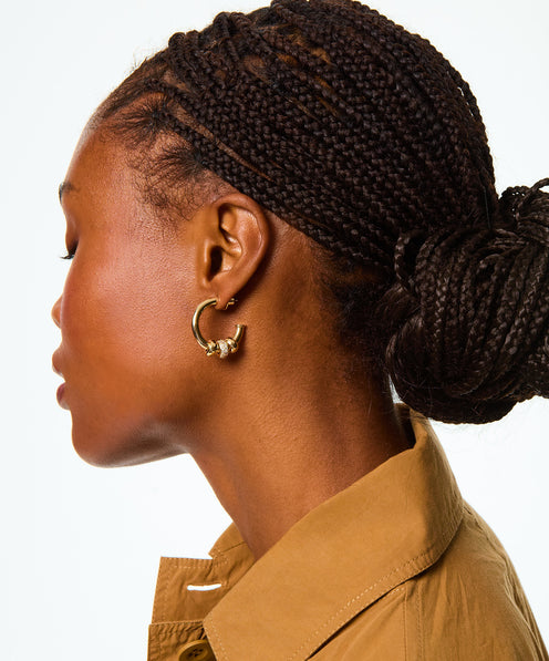 The Pavé Slider Hoop Earring