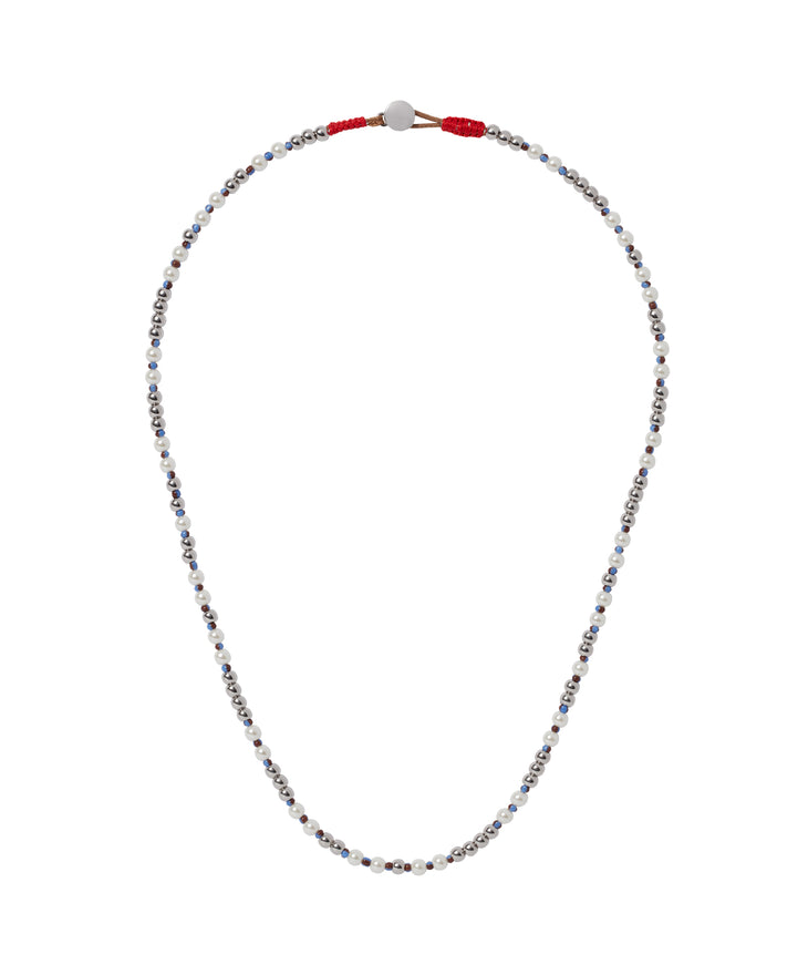 Roxanne Assoulin Silver tone beaded necklace 