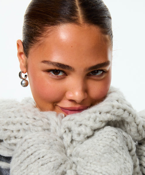 The Swan Hoop Earrings