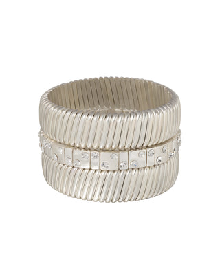 The Rock & Roll Stack in Silver