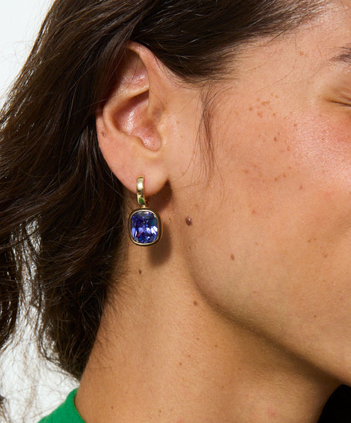 The Cubic Cushion Drop Earrings