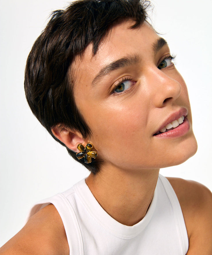 The Stone Flower Earring