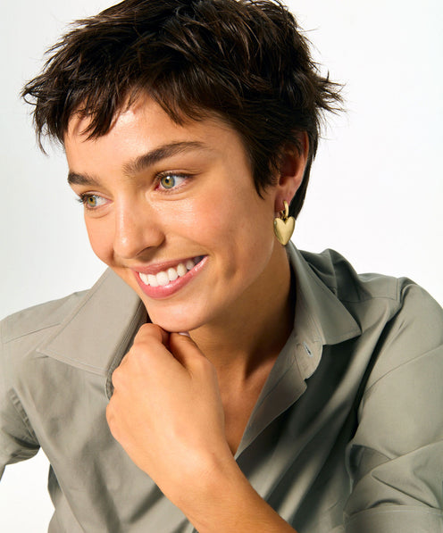 The Token Heart Earring