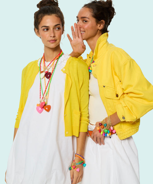 The Happy Cord Big Double Heart Necklace