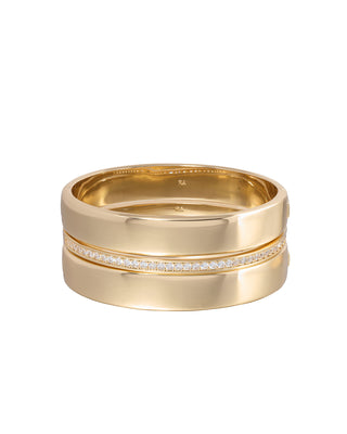 Cushion Pavé Hinged Bracelet Trio