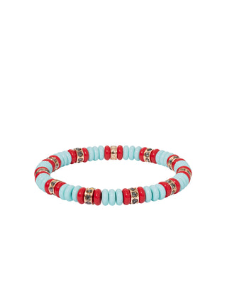 Roxanne Assoulin The Independents Bracelets Turquoise & Coral Single Product Image