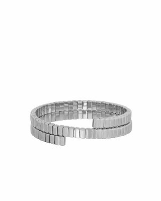 The Mini Cobra Double Wrap Bracelet in Silver