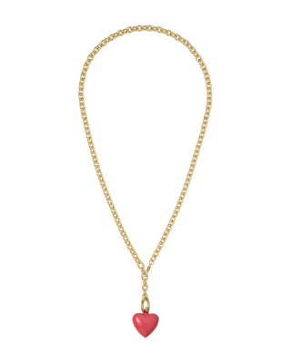 The Mini Puffy Heart Charm Necklace