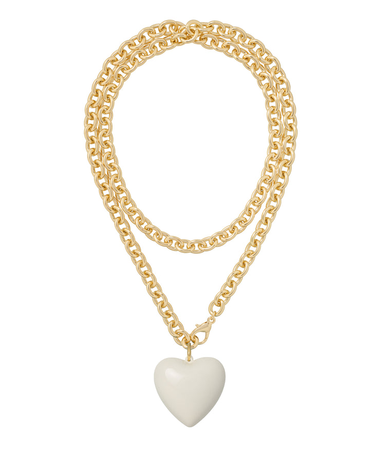 The Big Puffy Heart Charm Necklace