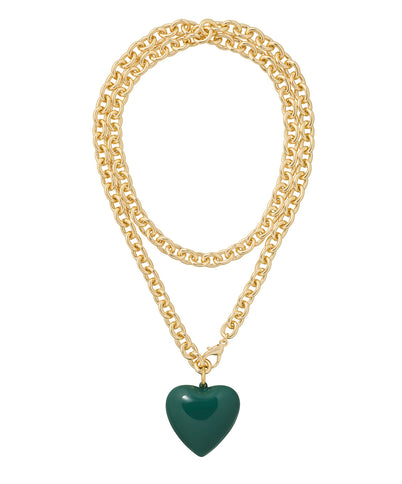 The Big Puffy Heart Charm Necklace