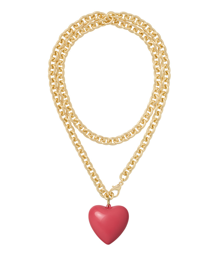 The Big Puffy Heart Charm Necklace