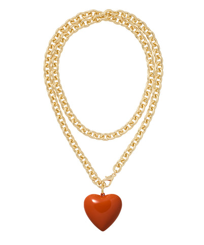 The Big Puffy Heart Charm Necklace