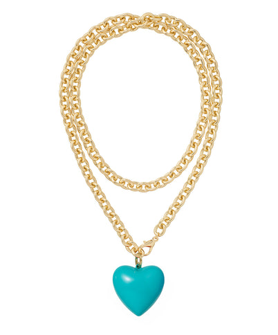 The Big Puffy Heart Charm Necklace