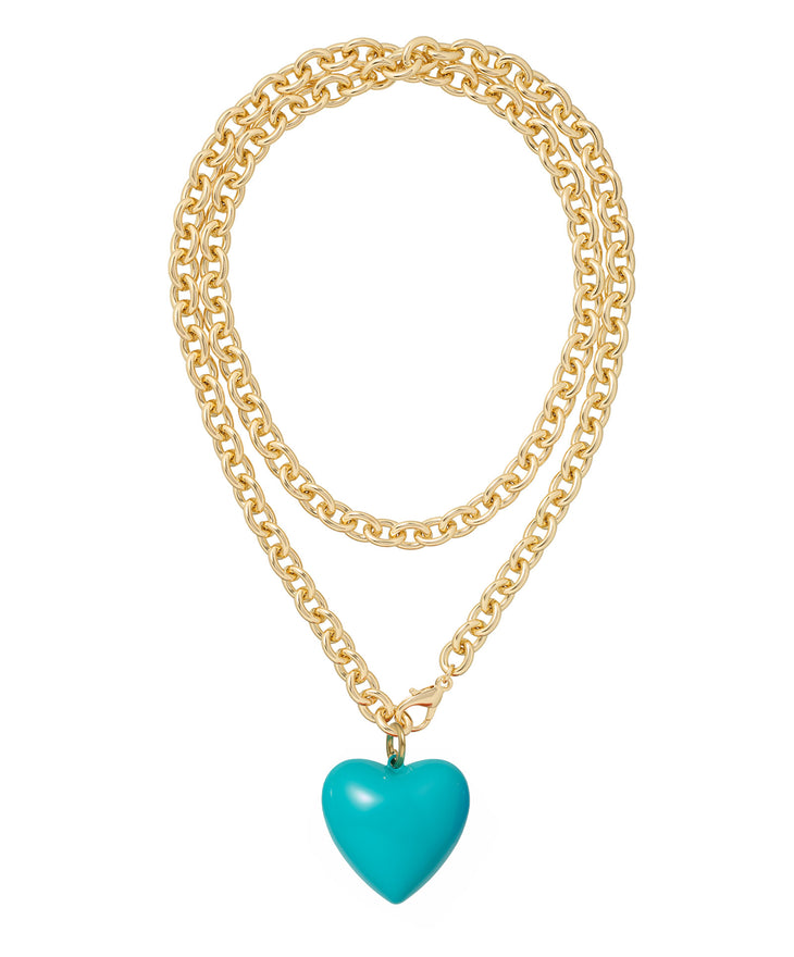 The Big Puffy Heart Charm Necklace