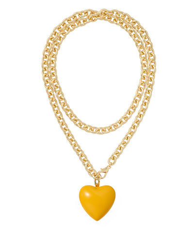 The Big Puffy Heart Charm Necklace