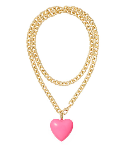The Big Puffy Heart Charm Necklace
