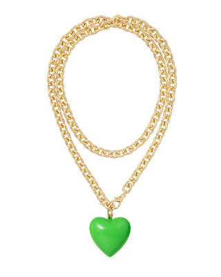 The Big Puffy Heart Charm Necklace
