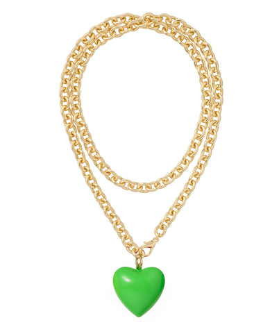 The Big Puffy Heart Charm Necklace