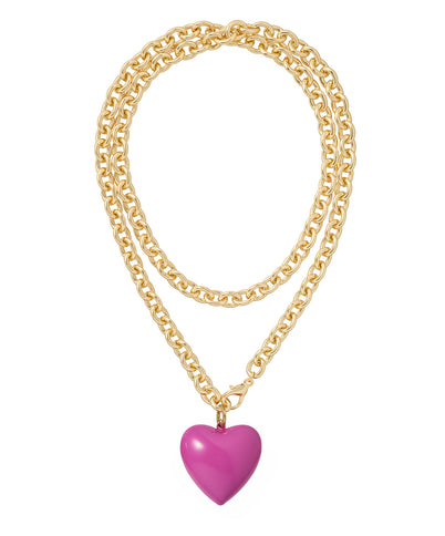 The Big Puffy Heart Charm Necklace