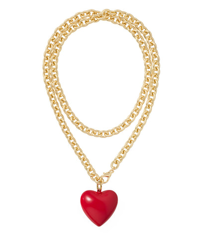 The Big Puffy Heart Charm Necklace