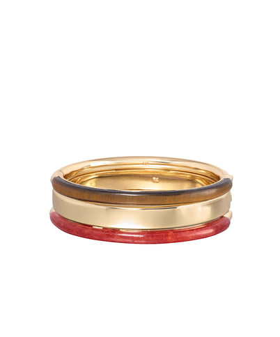 The Pavé Stone Hinged Bracelet Trio