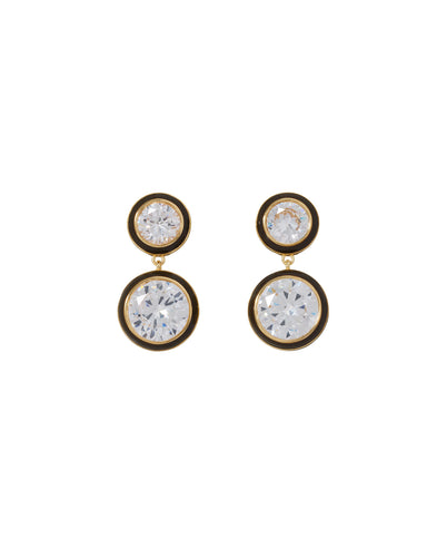 The Cubic Double Drop Earrings