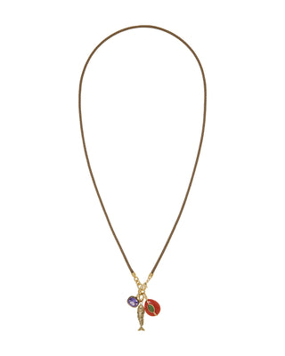 The Cubic Triple Charm Cord Pendant