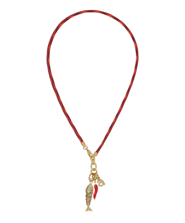The Happy Cord Charm Necklace